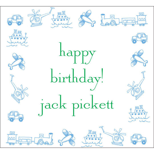 Planes and Trains Gift Stickers